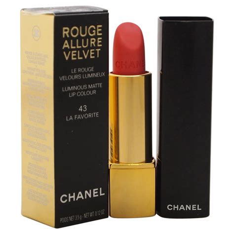 chanel 43 la favorite|ROUGE ALLURE VELVET Luminous matte lip colour 43 .